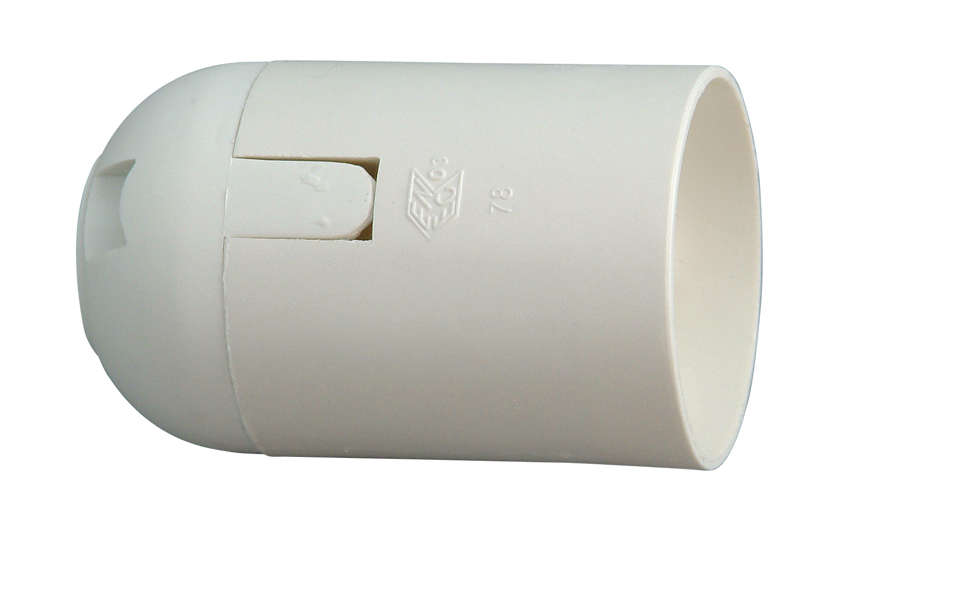 Kopp lamphouder E27 glad wit