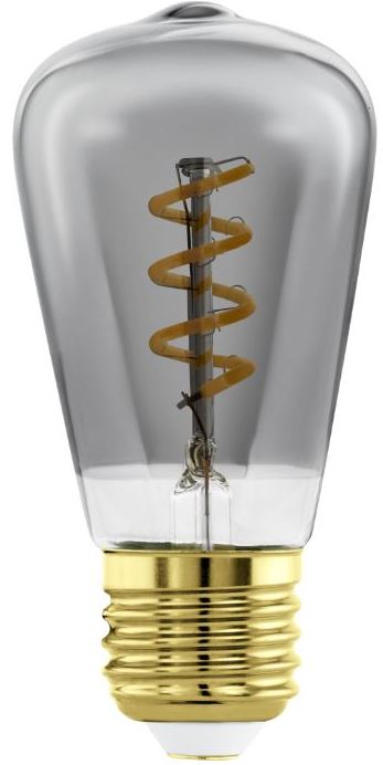 EGLO ledfilamentlamp ST48 smoky spiraal E27 4W
