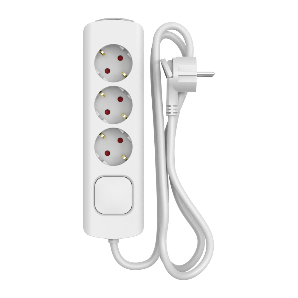 Sencys stekkerdoos 3-voudig Wit 1,5 meter