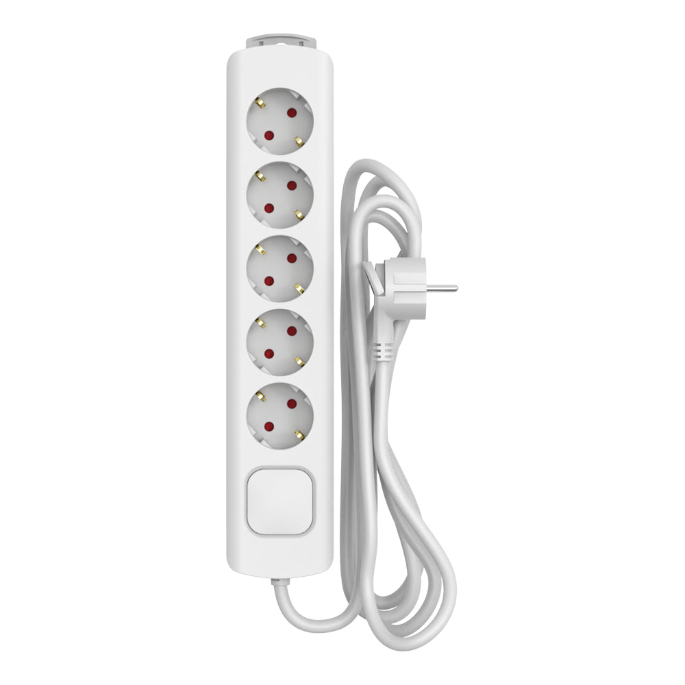 Sencys Stekkerdoos 5-voudig wit 3 meter