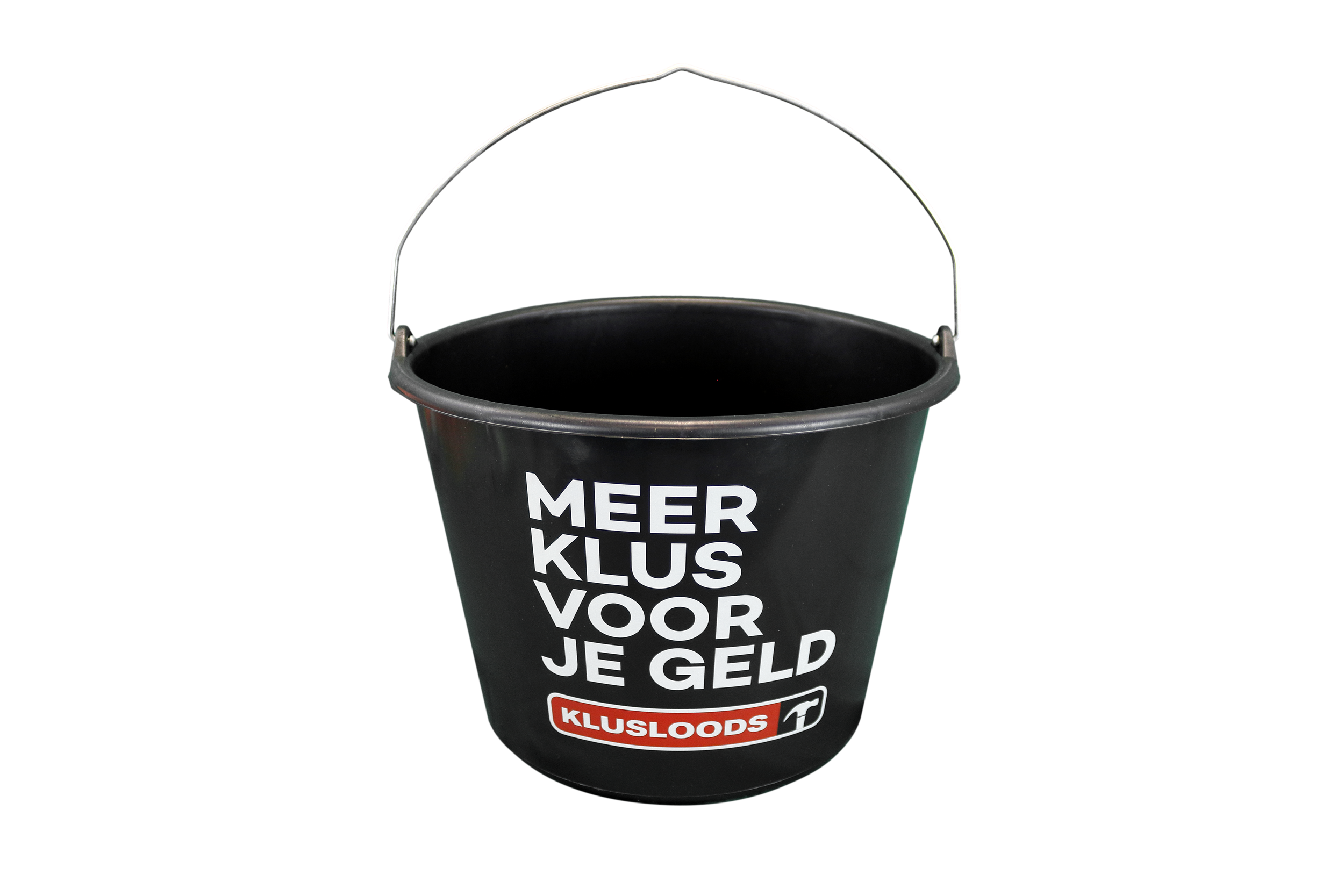 Bouwemmer 12 liter zwart Klusloods