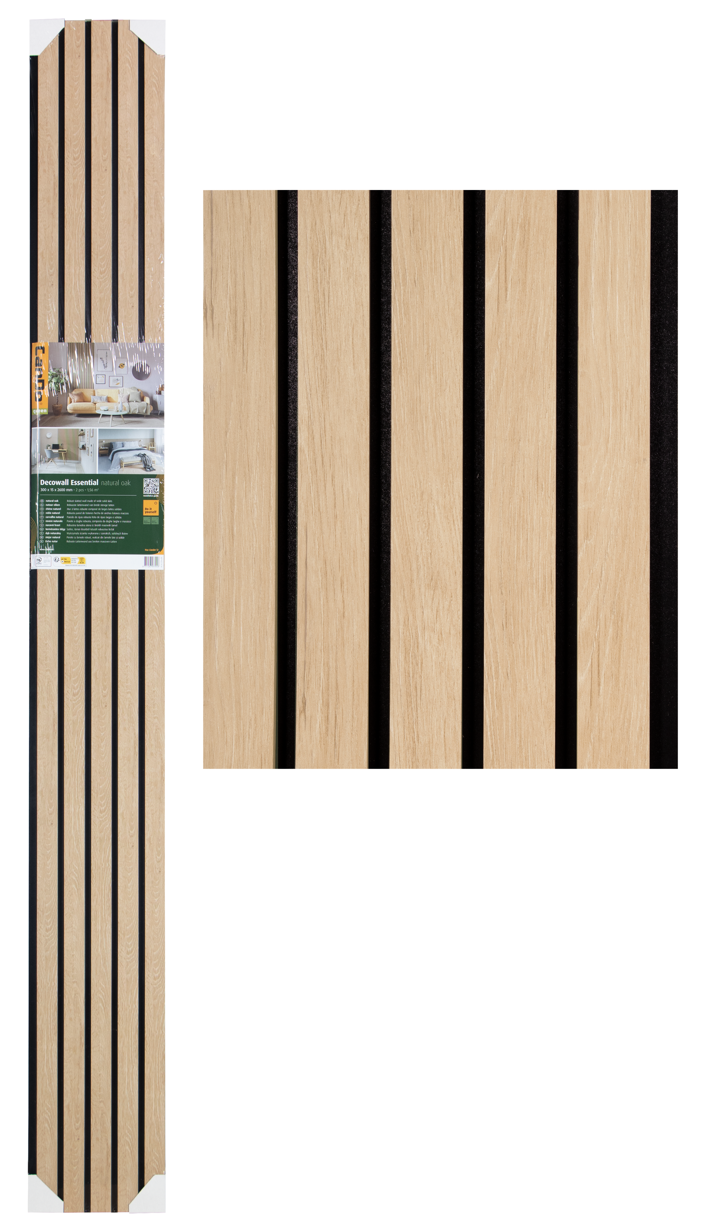 Decowall lattenwand natuur eiken