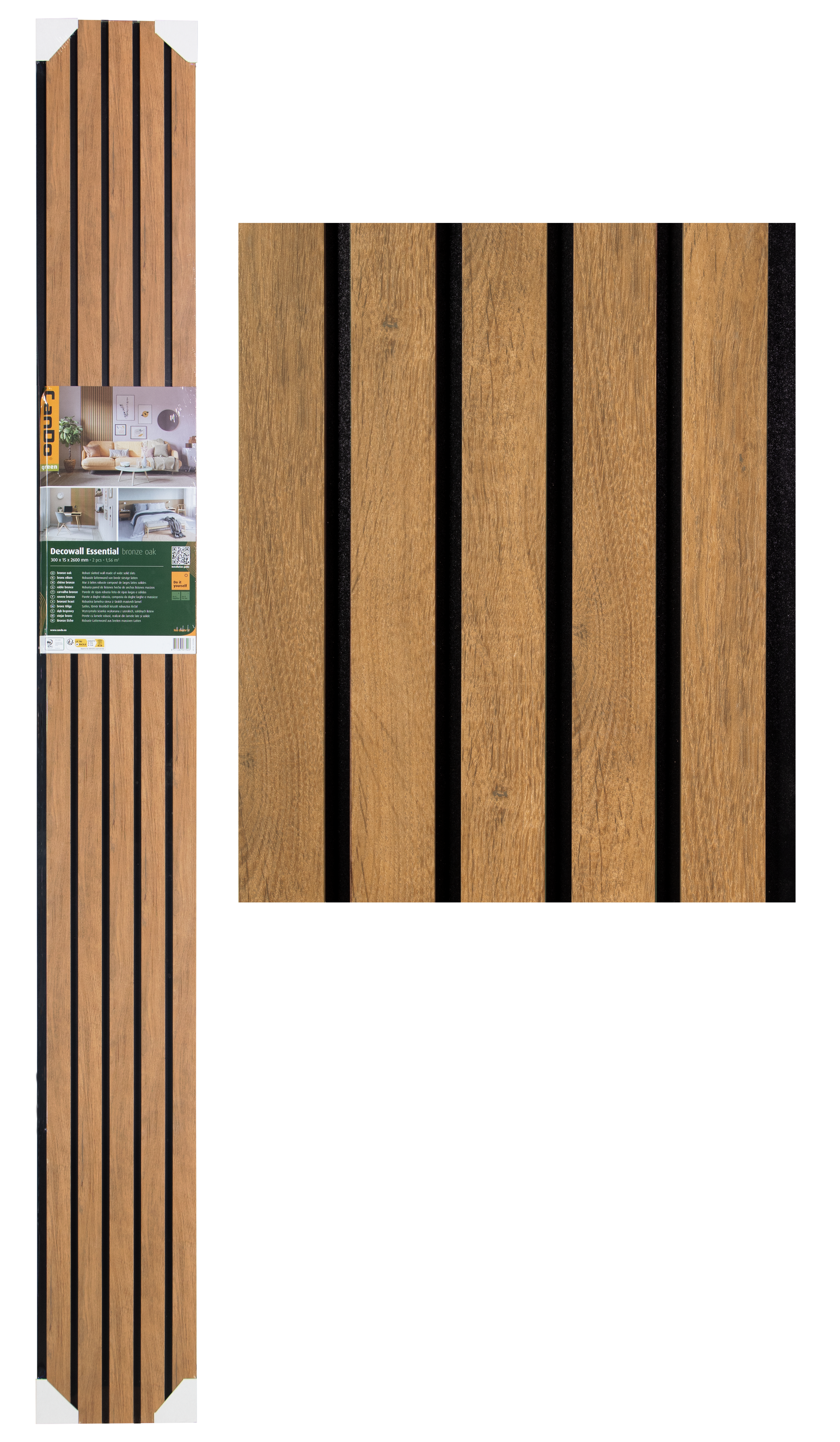 Decowall lattenwand brons eiken