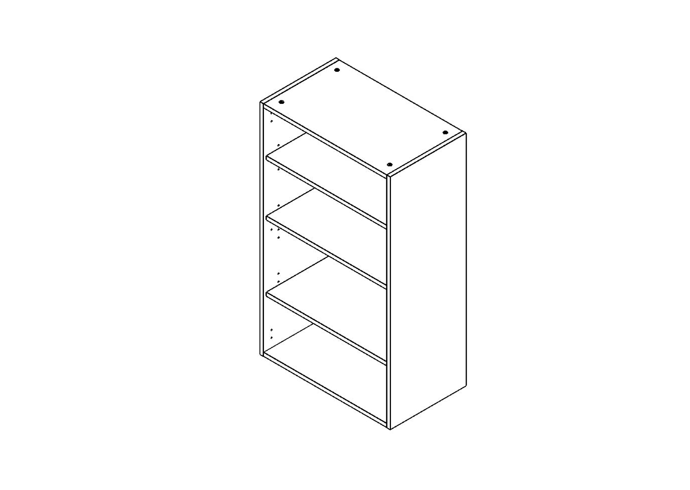 Bovenkast keuken MODULO wit 60 cm hoogte 100,8