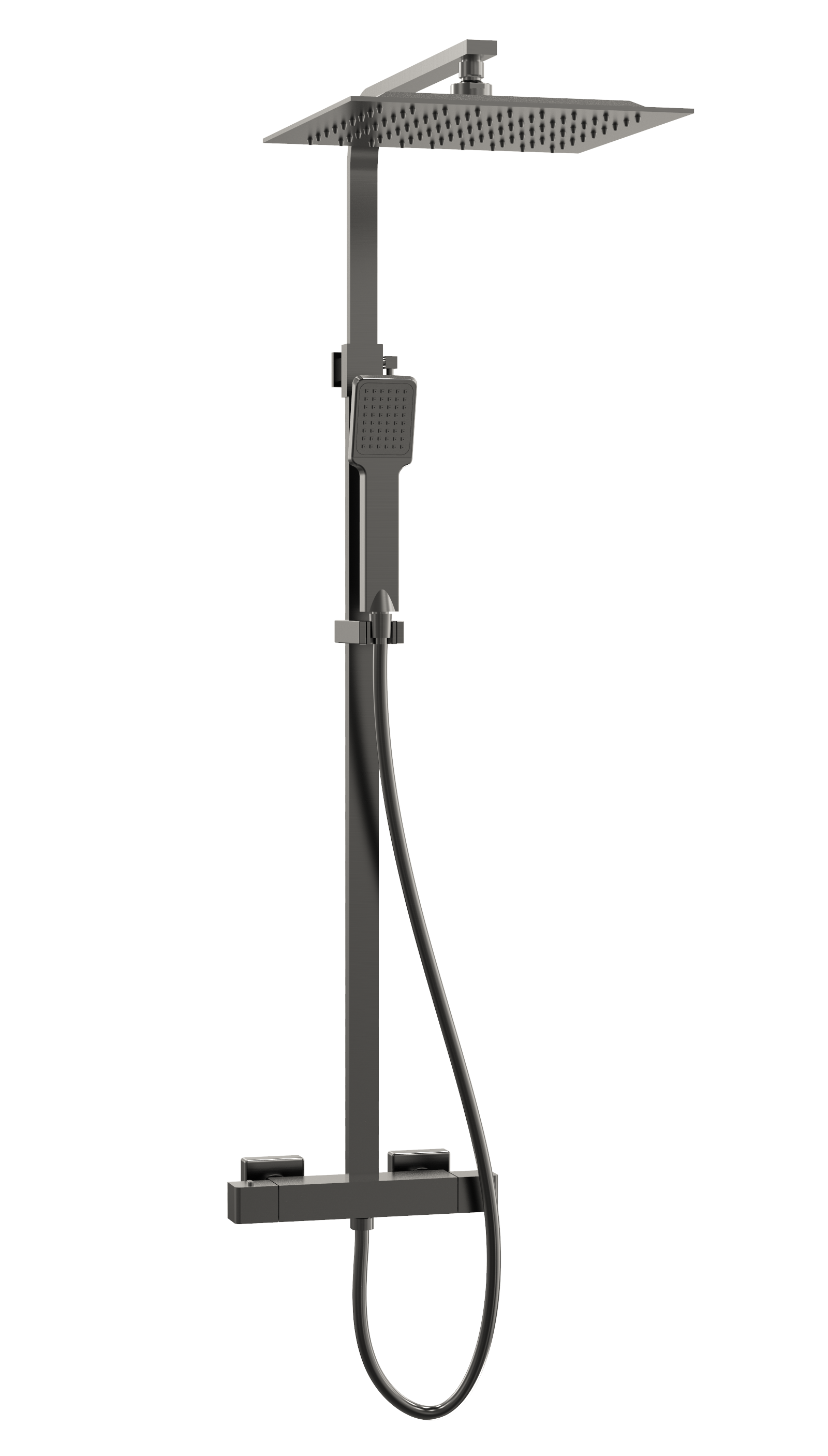 Essebagno Regendouche - Quartos - Grijs - Waterbesparend - Met Thermostatische Kraan