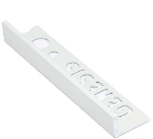 Genesis - tegelprofiel - aluminium - rechte hoek - wit - 10mm