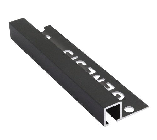 Genesis – tegelprofiel – aluminium – vierkant – zwart - 10mm