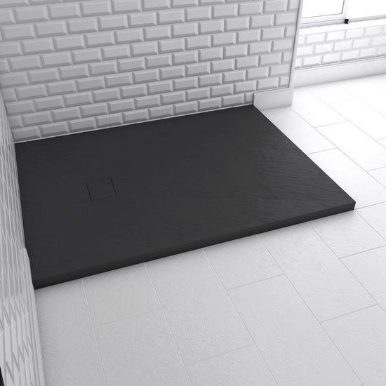 Douchebak 90x120 cm zwart