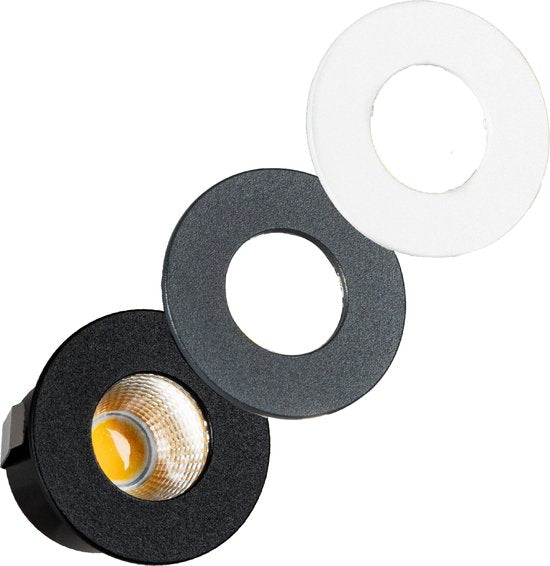 LED's Light PRO mini inbouwspot 3 cm - Voor overkapping, veranda's en inbouwplafonds - Dimbaar - Grijs