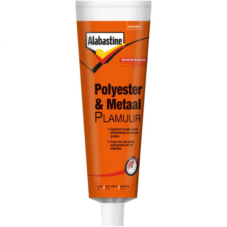 Alabastine Polyester & Metaal Plamuur transparant 125ml