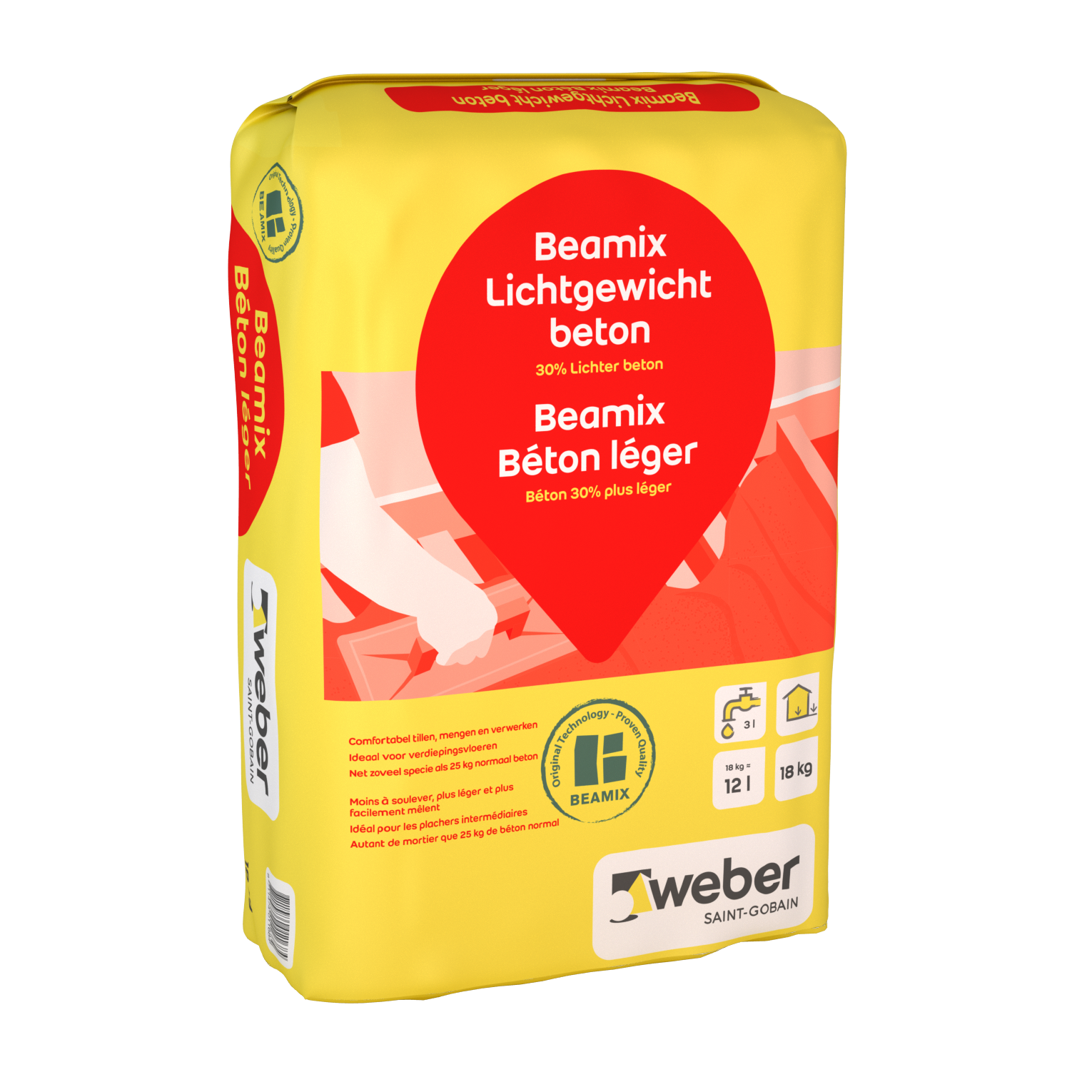 Weber Beamix lichtgewicht beton 18kg