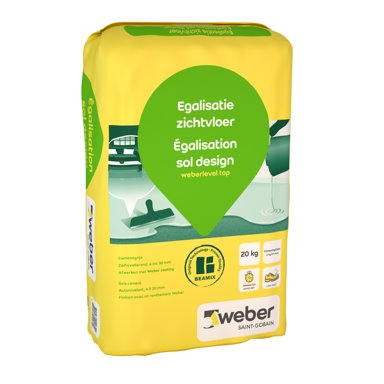 Weber egalisatie zichtvloer 20kg