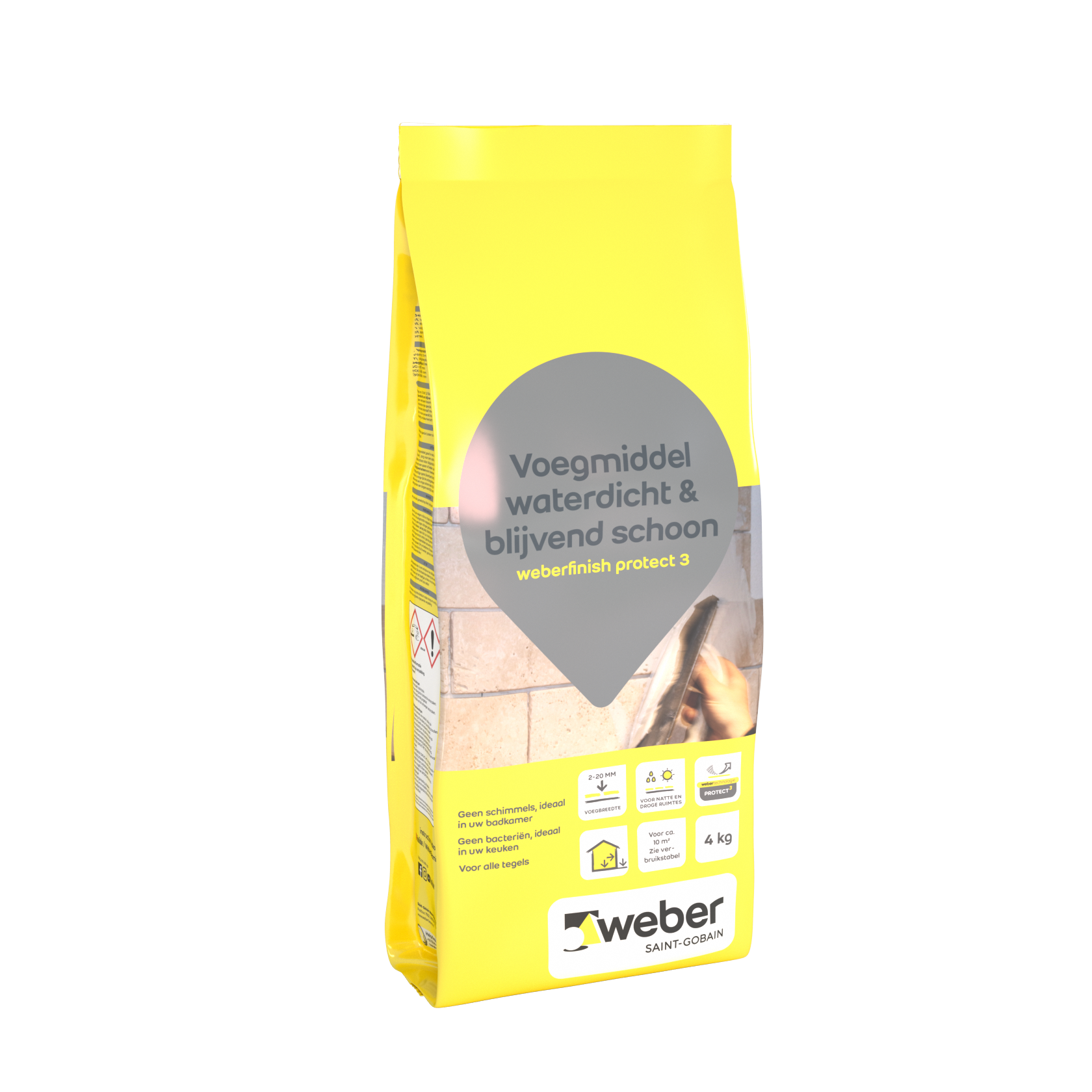 Weber voegmiddel waterdicht & blijvend schoon wit 4kg
