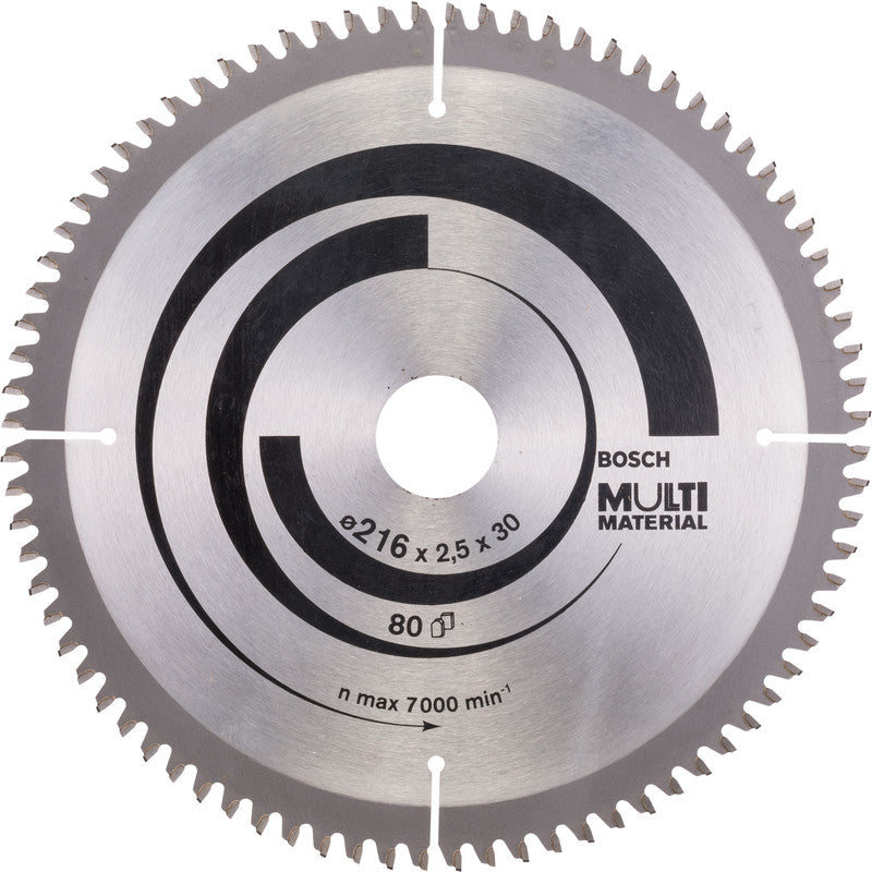 Bosch cirkelzaagblad MultiMaterial Ø216mm x 30mm x 2,4 80T