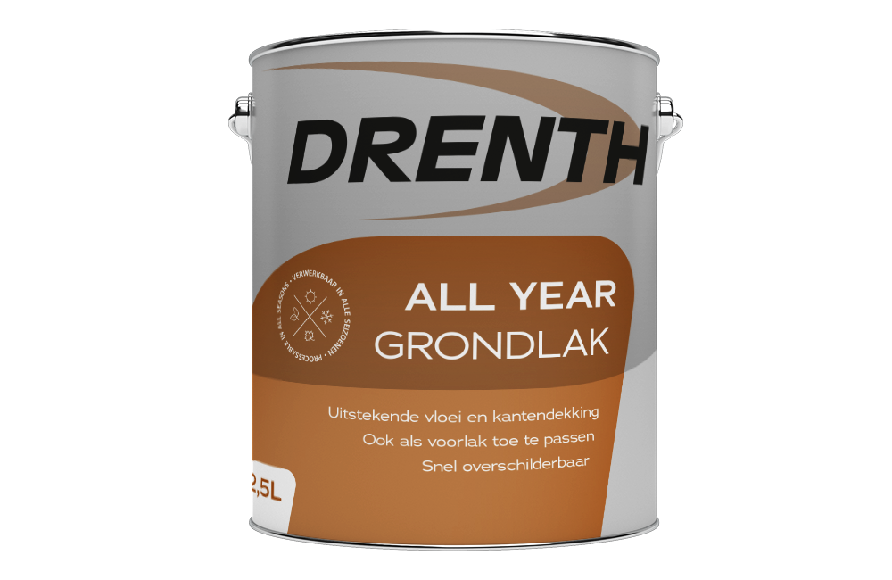 Drenth All Year Grondlak Wit/P 2,5 L