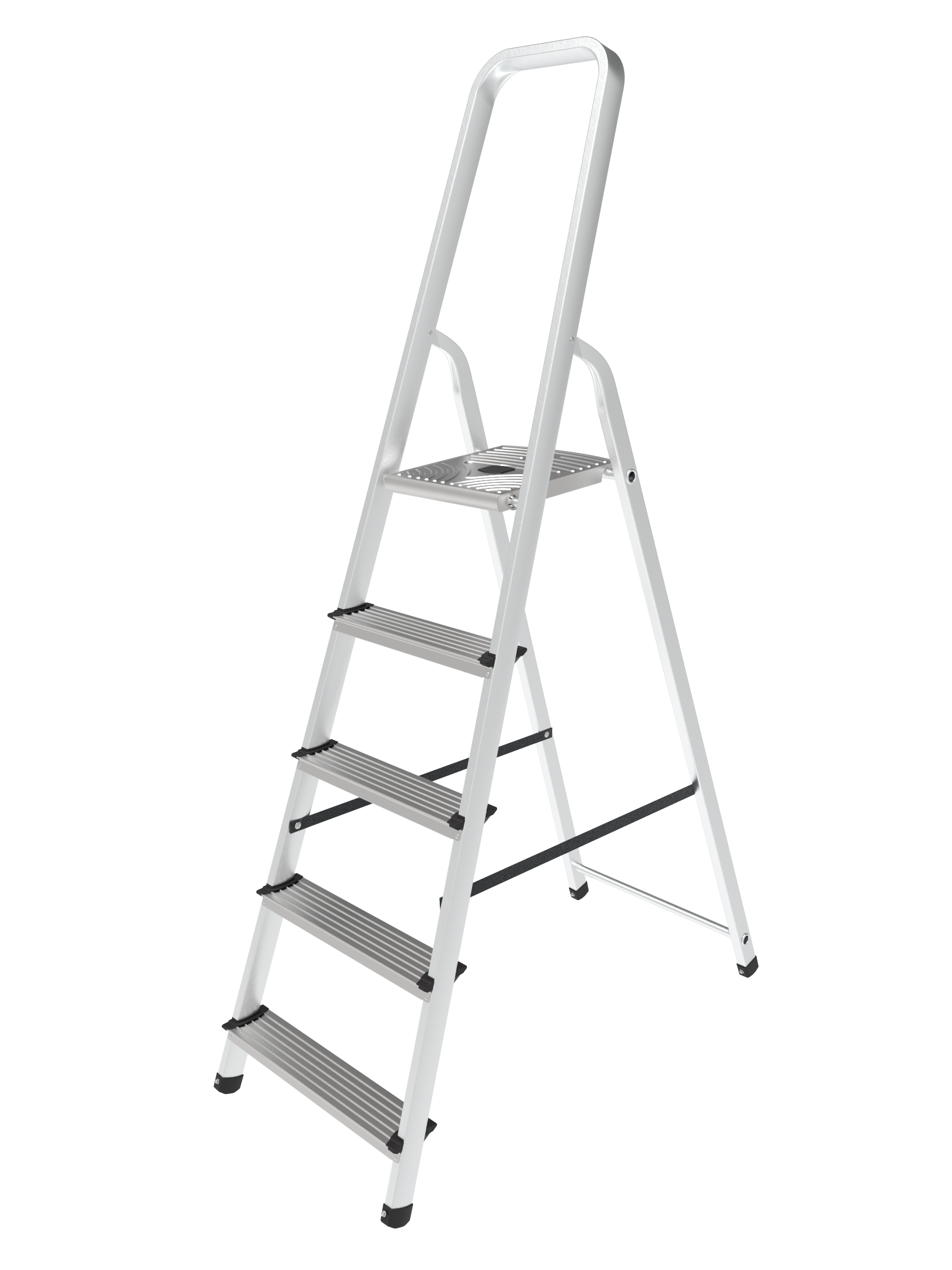 Sencys huishoudtrap aluminium 5-treeds