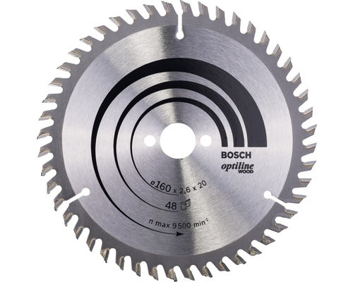 Bosch cirkelzaagblad Optiline wood 160x20x2,6mm 48t