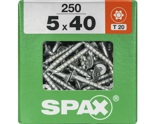 SPAX Universal countersunk T-STAR plus partial thread WIROX A9J 5x40 XXL 250 pcs