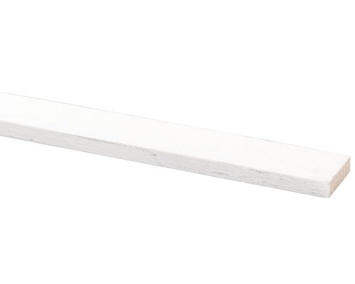 Schaaflat hardhout gegrond 12x44mm wit 210cm