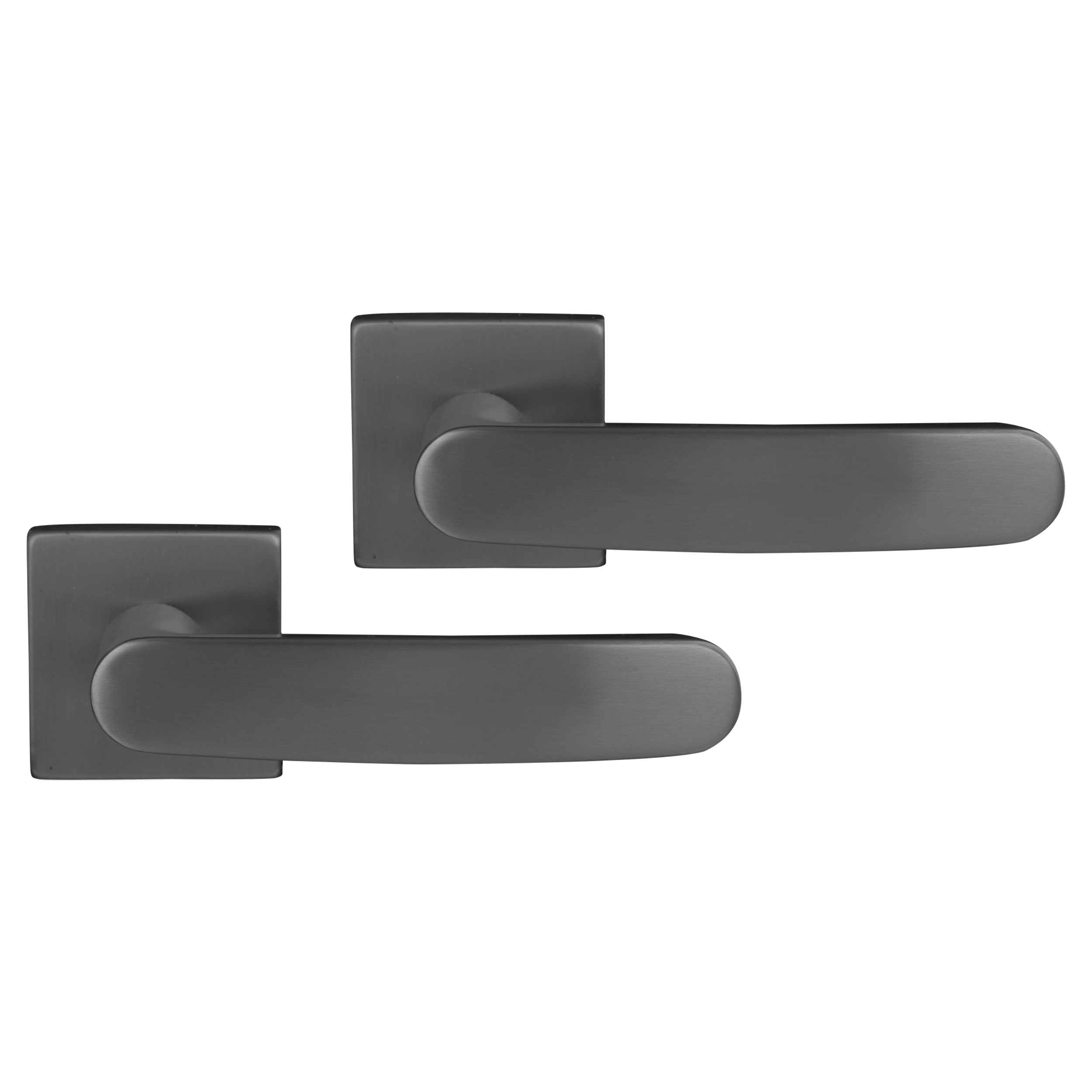 Differnz Signature Serie Eindhoven Deurklink op vierkante rozet gun metal