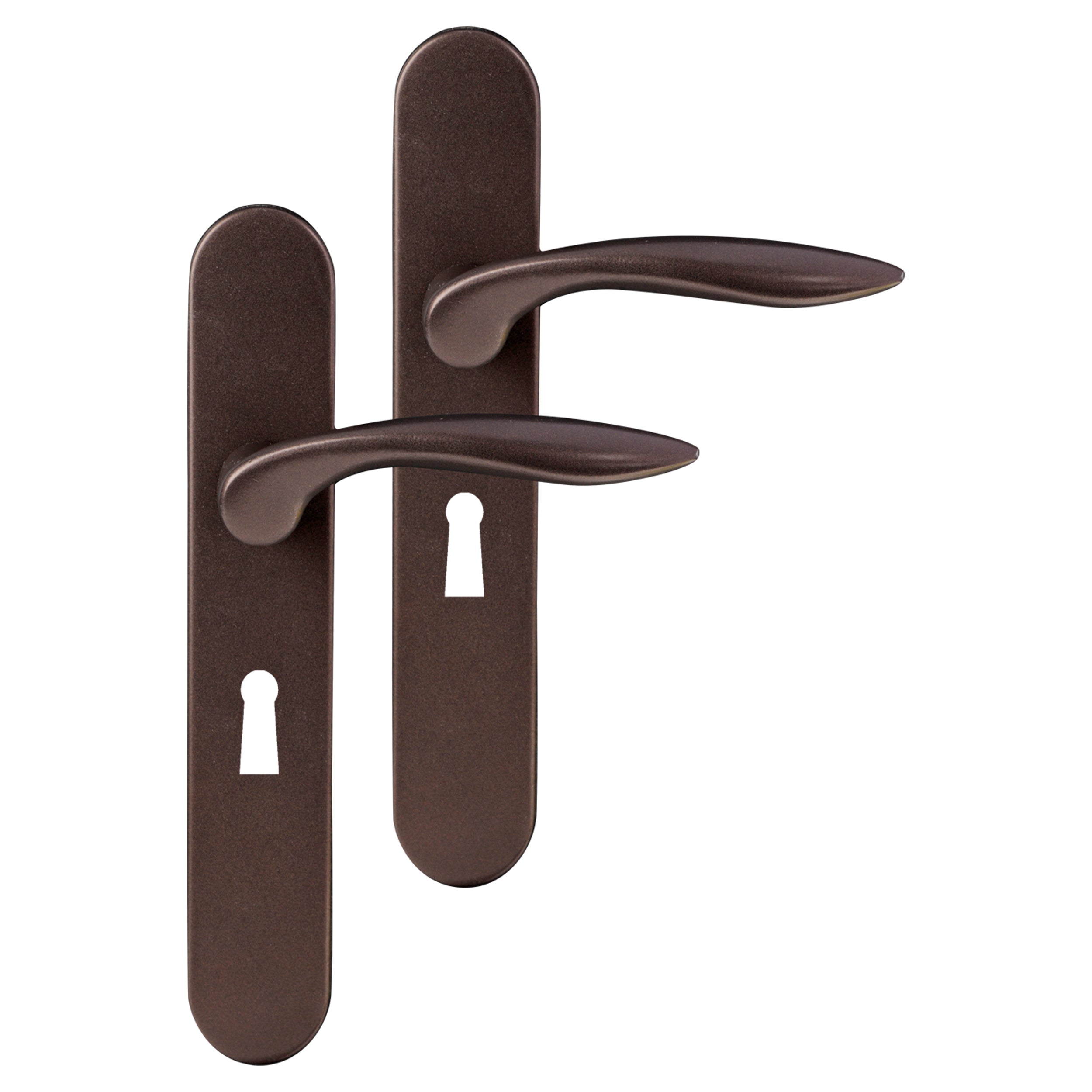 Differnz Signature Serie Groningen Deurklink ovaal Langschild Buntbart donker brons Roestvrij staal