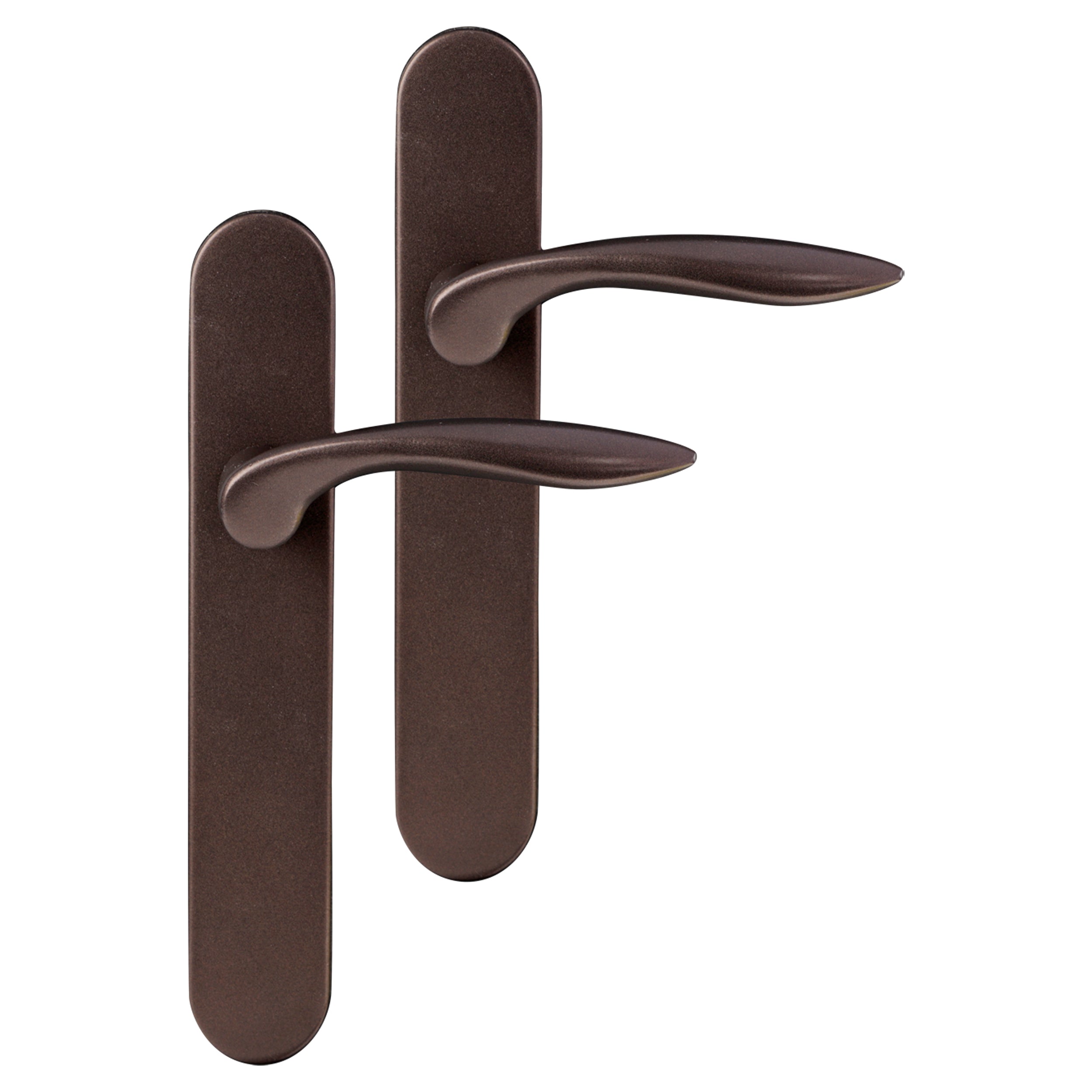 Differnz Signature Serie Groningen Deurklink ovaal Langschild blind donker brons Roestvrij staal