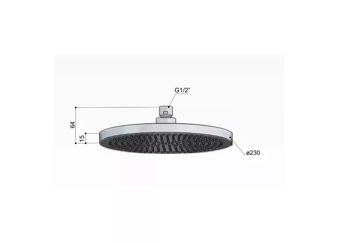 Hotbath Ace AC104 hoofddouche velvet rond 23cm - geborsteld nikkel