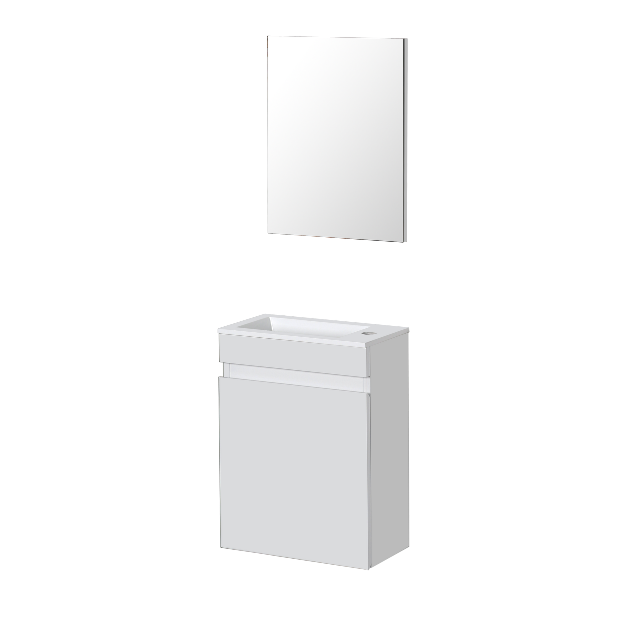 Aquazuro fonteinset Napoli 40cm hoogglans wit