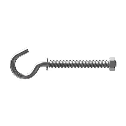 Sencys schroefhaak met kraag en moer M6 50mm 2 stuks