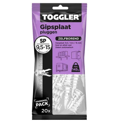 Toggler Gipsplaatplug SP 20st gipsplaat 9-15mm
