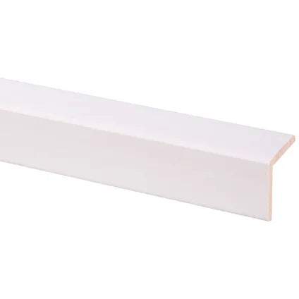 Hoeklat grenen wit gegrond 44x44mm 270cm