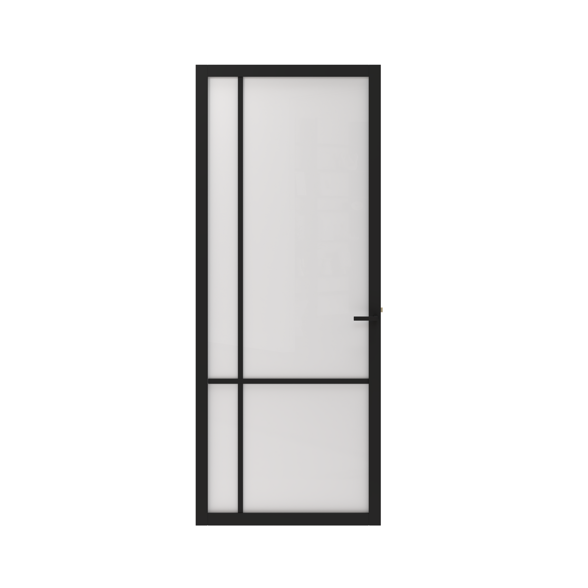 CanDo Binnendeur Elegant Original 1D06 - Grafietzwart - Gegrond - Opdek - Links - 88x211,5cm