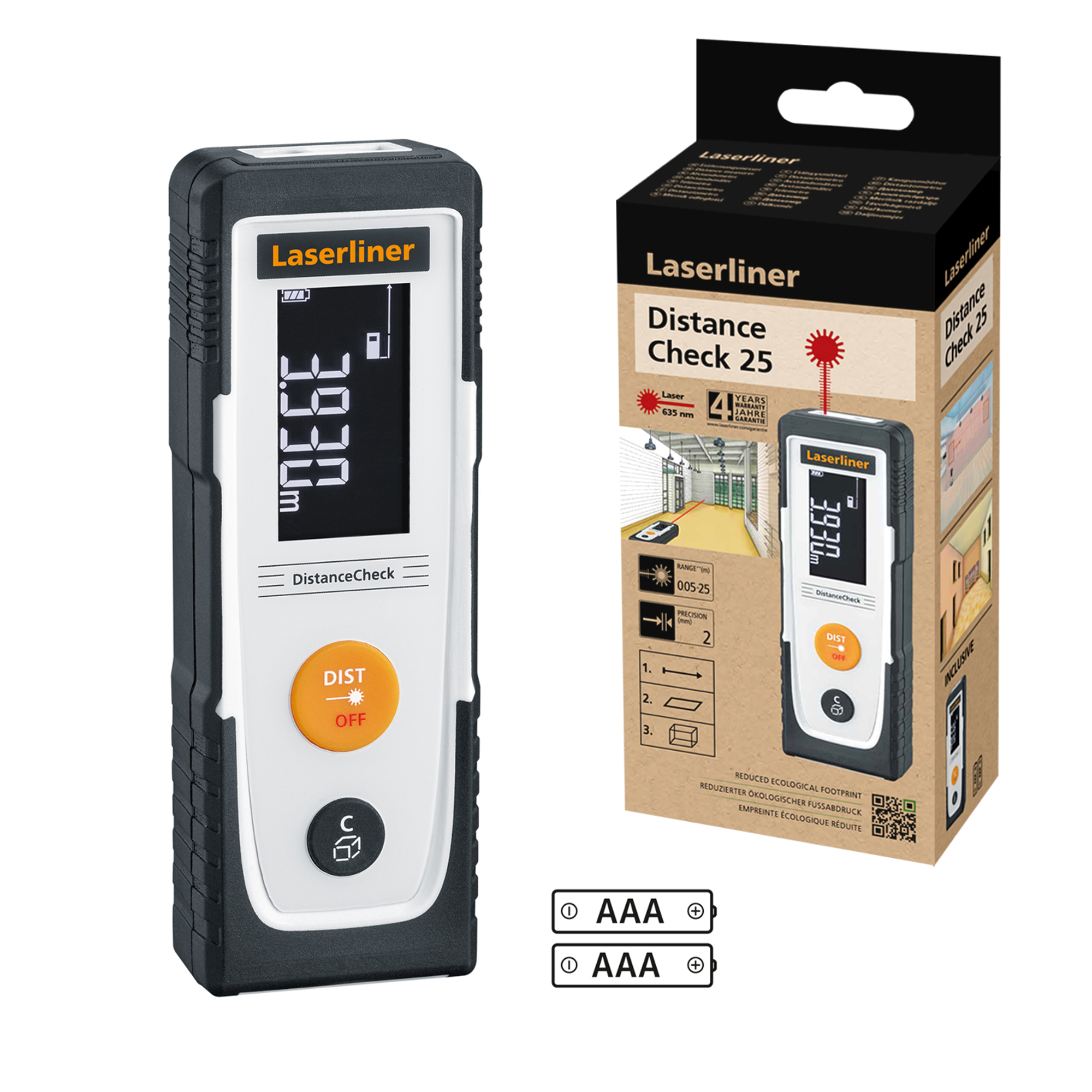 Laserliner compacte laser-afstandsmeter 25m