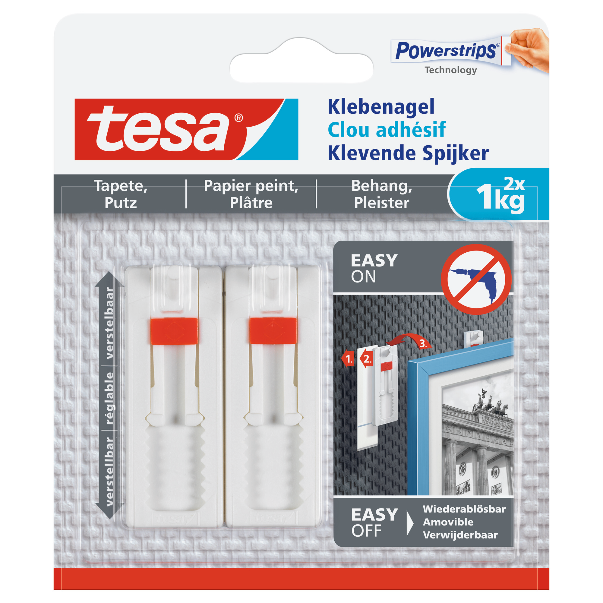 Tesa verstelbare klevende spijker 1kg