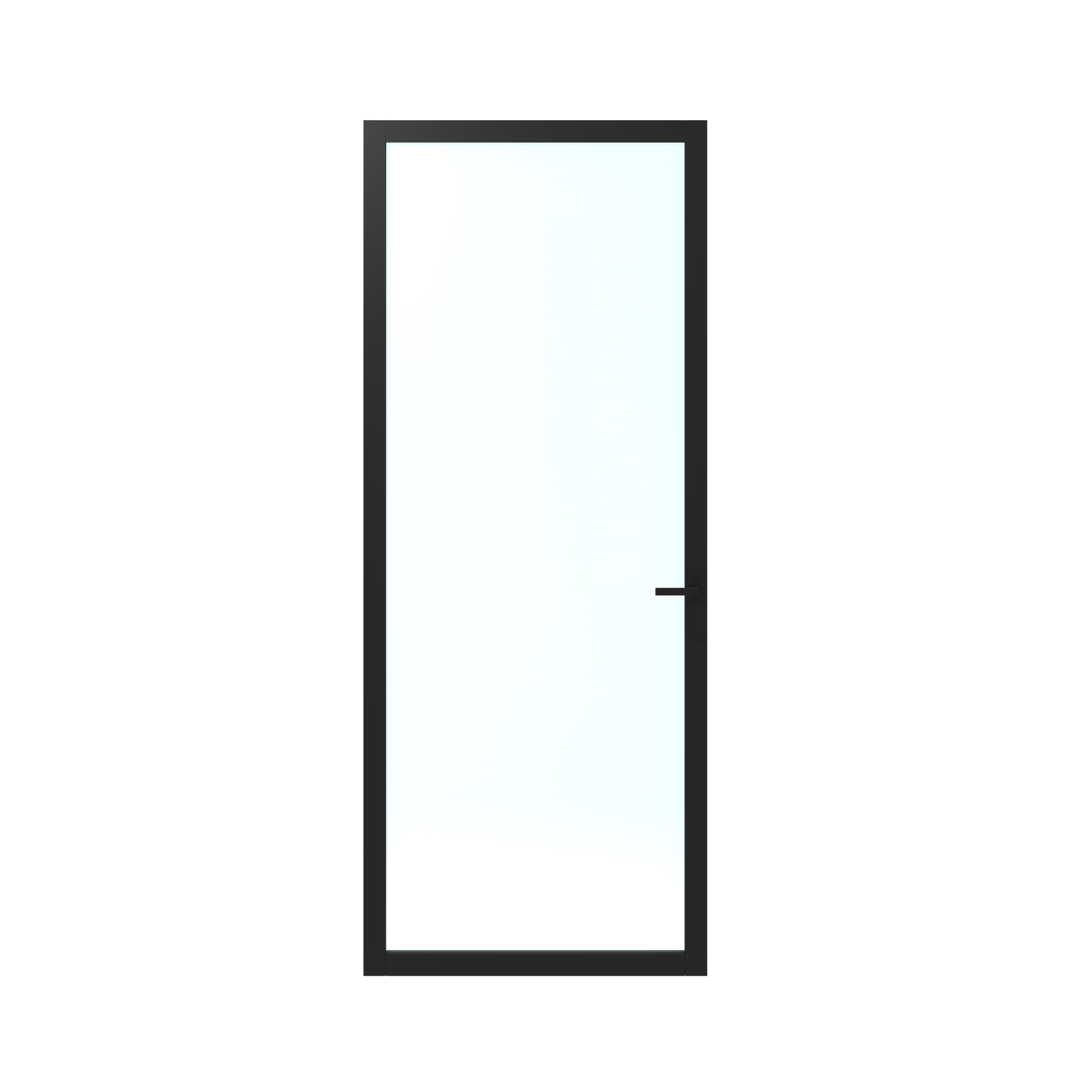 CanDo Binnendeur Elegant Original 1C01 - Grafietzwart - Gegrond - Opdek - Rechts - 93x211,5cm