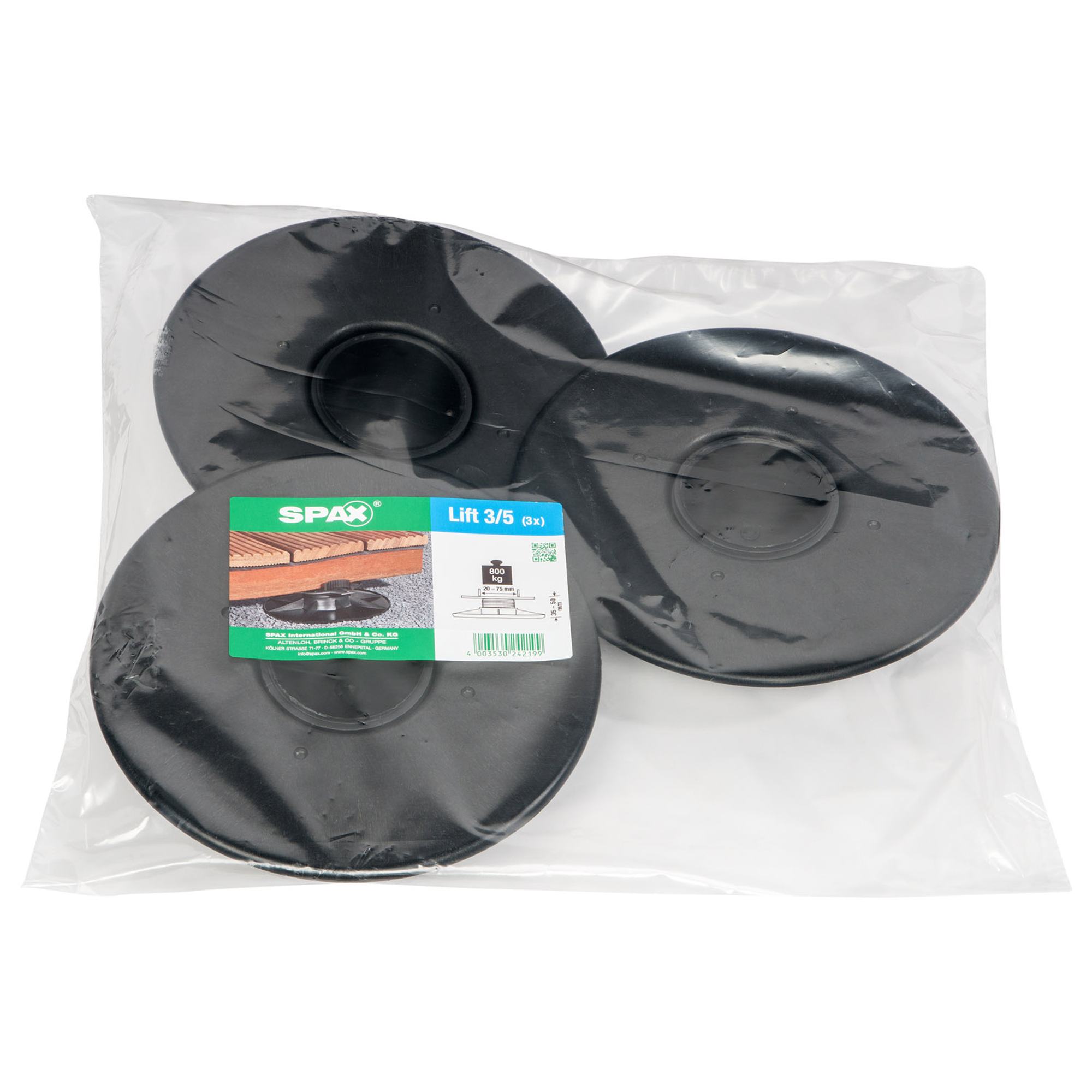 Spax verstelbare terrasdrager 'Lift' 3/5 - 3 stuks