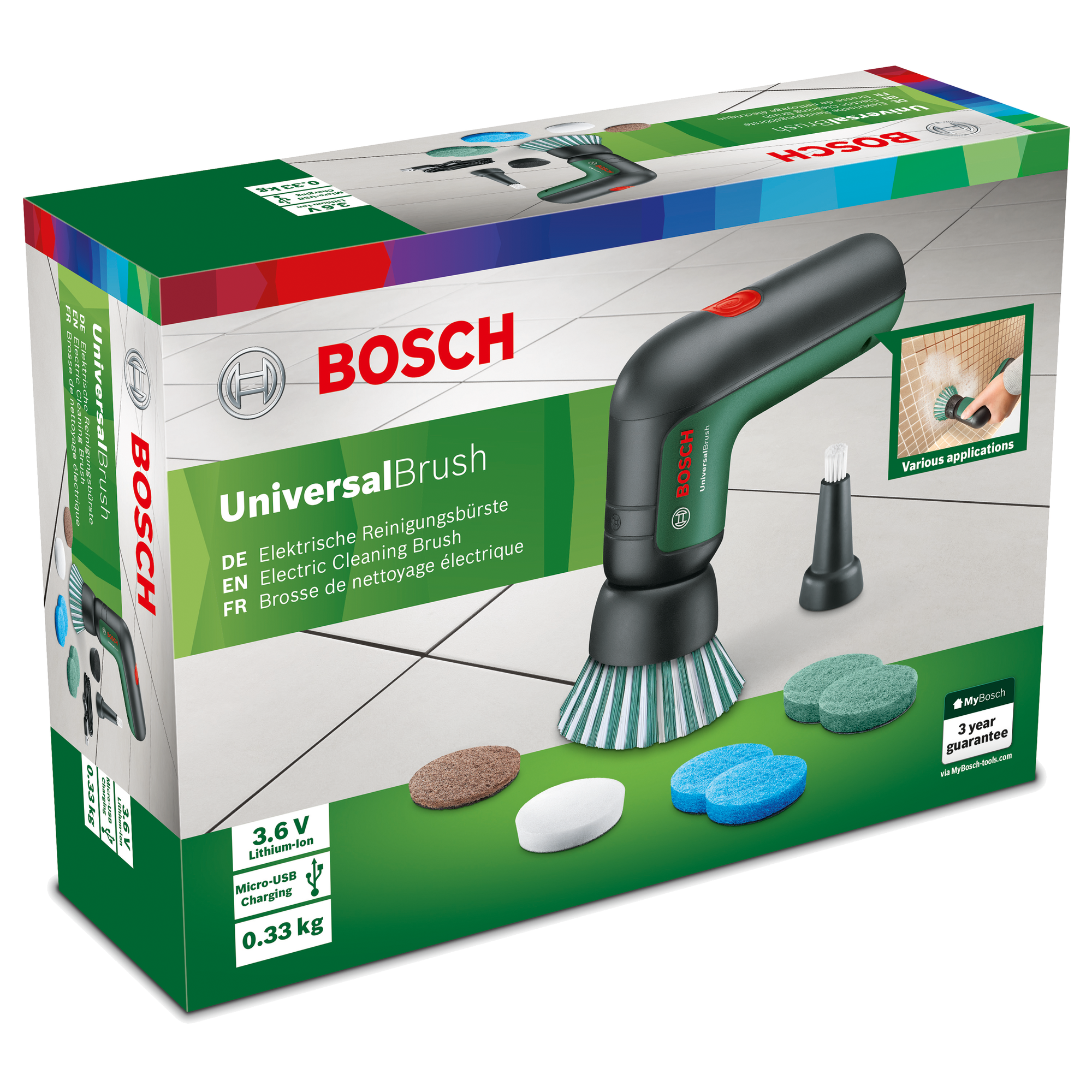 Bosch accureinigingsborstel UniversalBrush (met accu)