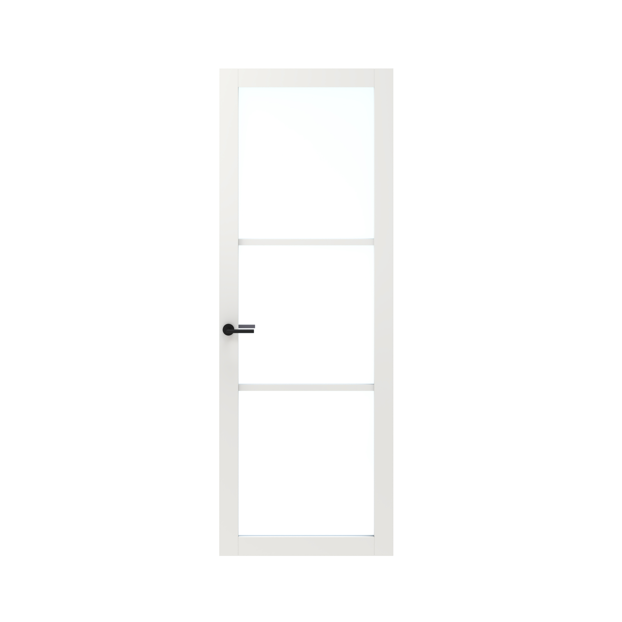 Sencys Binnendeur Industrial - 3 ruits - Wit - Stomp - 83x201,5cm