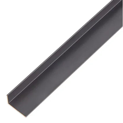 Hoekprofiel aluminium zwart 20x10x1mm 2m