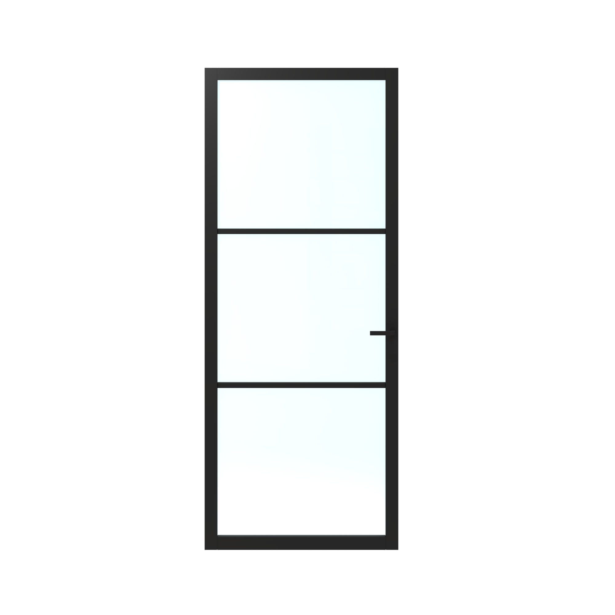 CanDo Binnendeur Elegant Original 1C02 - Grafietzwart - Gegrond - Opdek - Rechts - 73x231,5cm