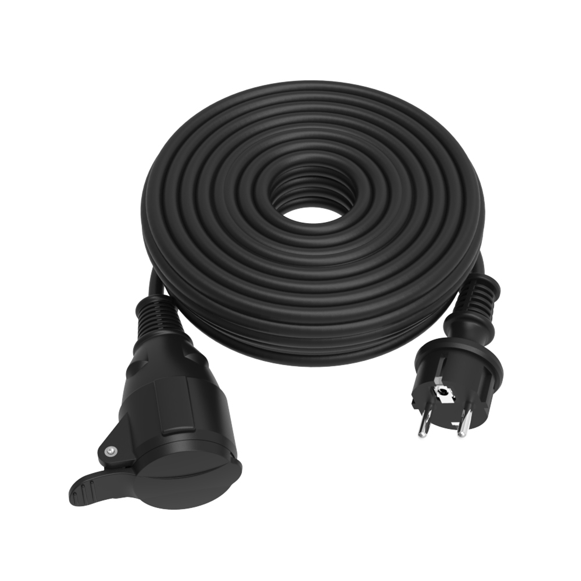 Sencys verlengsnoer schuko type H07RN-F - 3G1.5mm² - 20m zwart