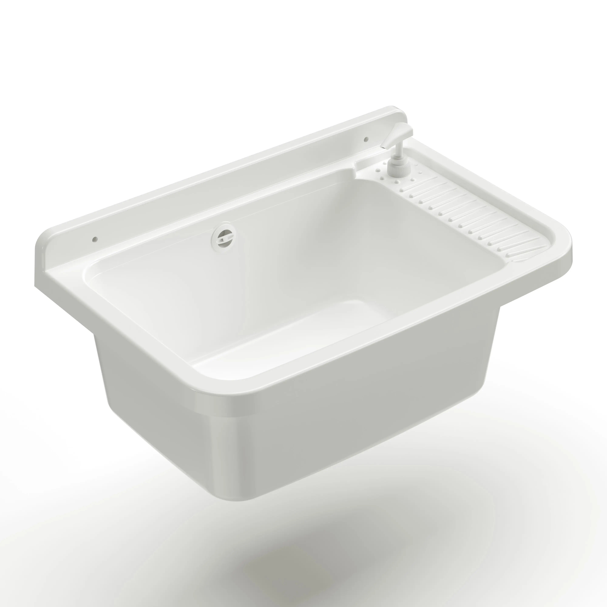 Uitgietbak in PP-hars 60 L x 40 B x 25 H cm wit