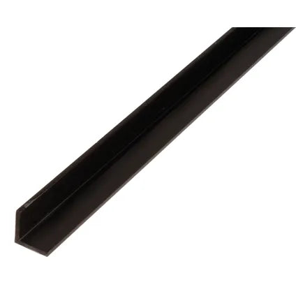 Hoekprofiel kunststof zwart 20x20x1mm 2,6m