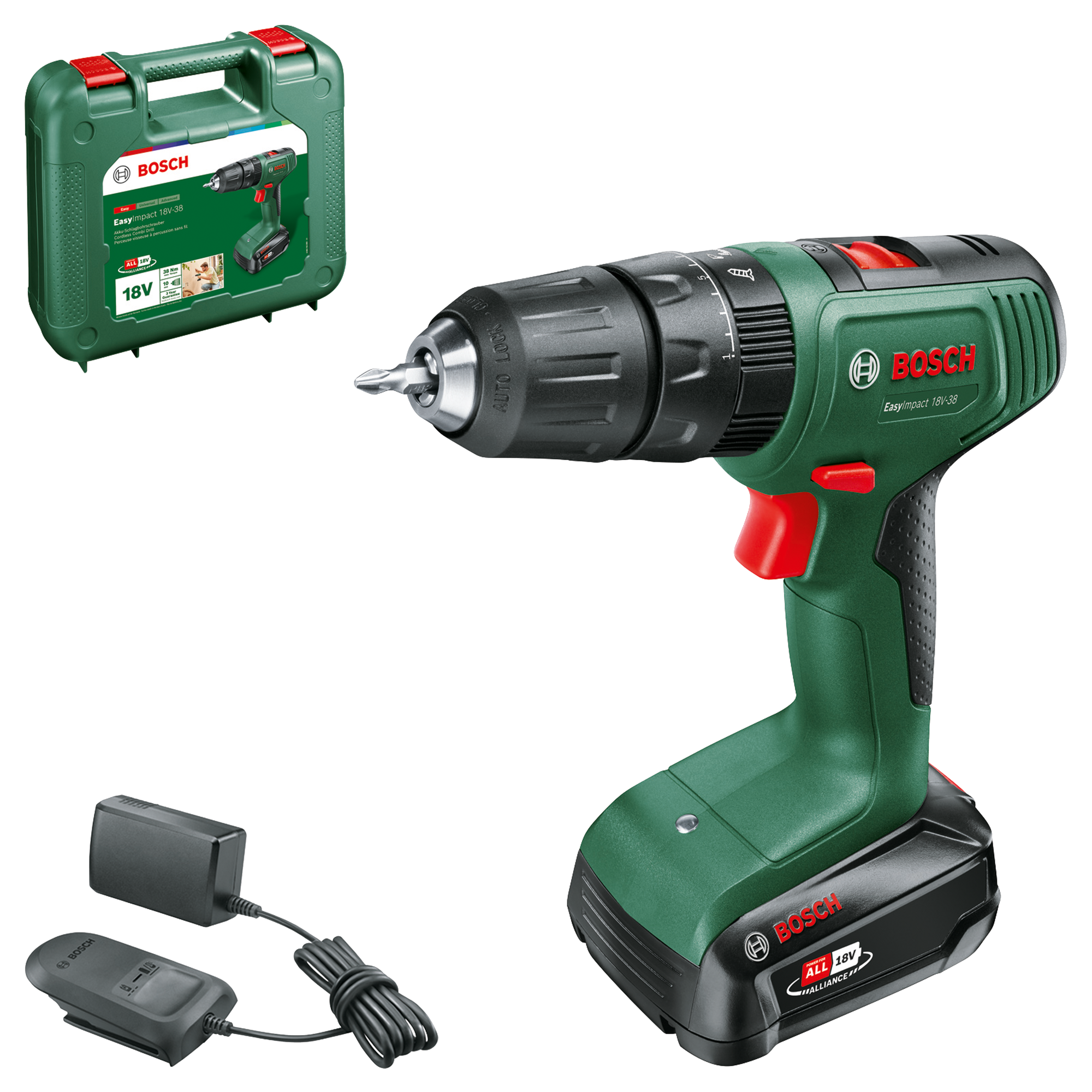 Bosch Klopboormachine EasyImpact 18V-38 - 18V - (1x 2,0Ah)