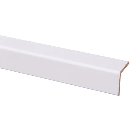 Hoeklat MDF folie wit 33x33mm 260cm