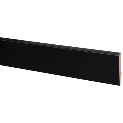 Baseline hoge plint Budget Cubic - Zwart - 240cm - 14x80mm