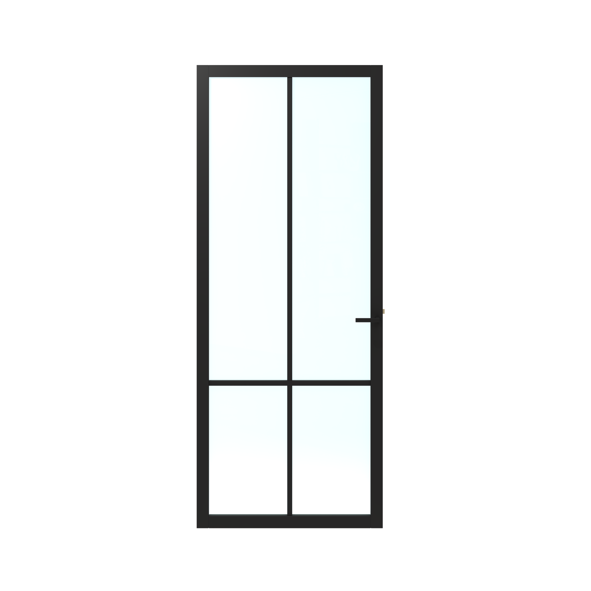 CanDo Binnendeur Elegant Original 1C05 - Grafietzwart - Gegrond - Opdek - Links - 93x201,5cm