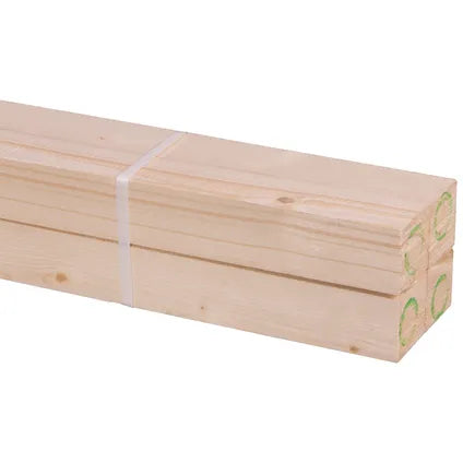 CanDo ruwe lat voordeelpak vurenhout 46x46mm 270cm 4 stuks