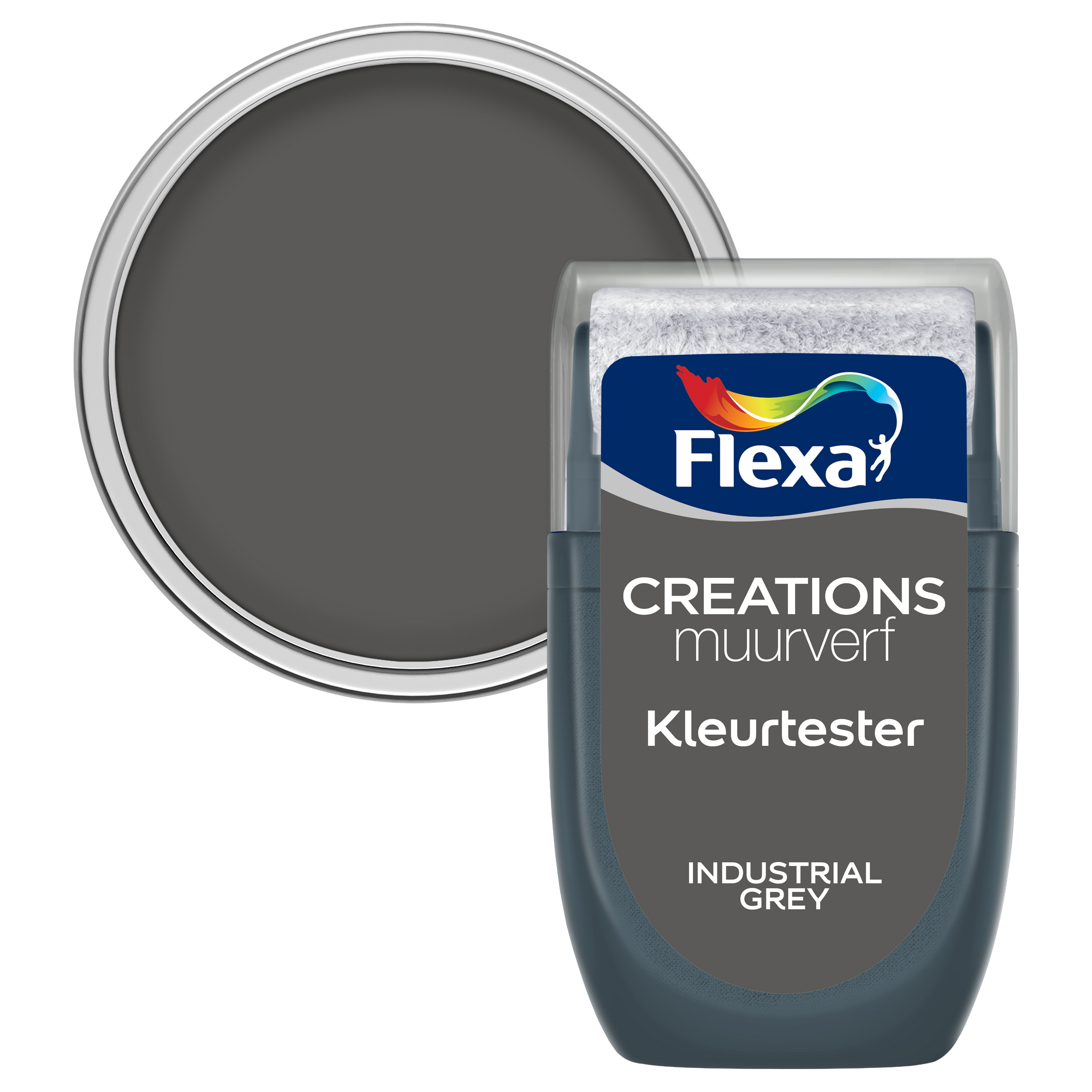 Flexa muurverf tester Creations industrial grey 30ml