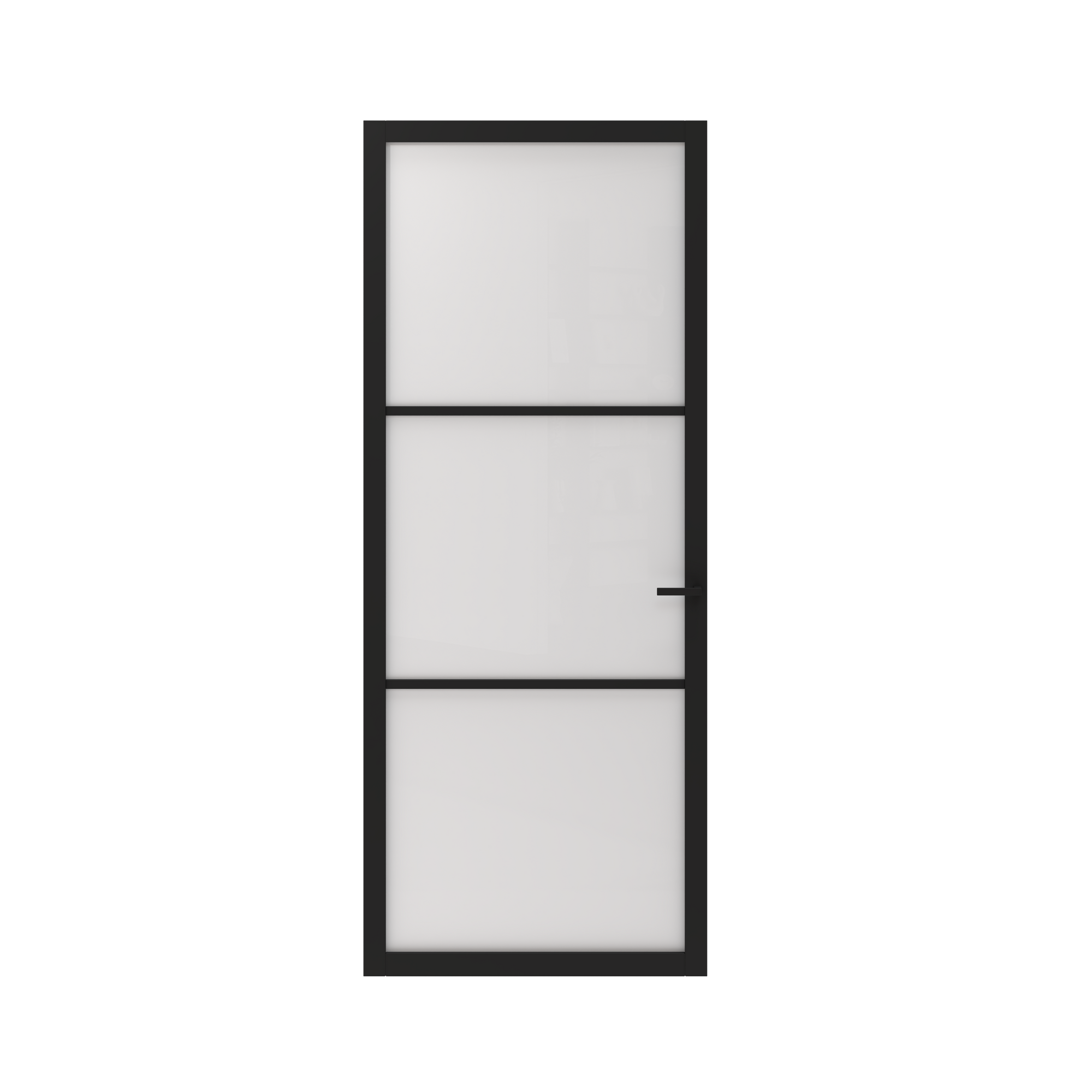 CanDo Binnendeur Elegant Original 1D02 - Grafietzwart - Gegrond - Opdek - Links - 88x231,5cm